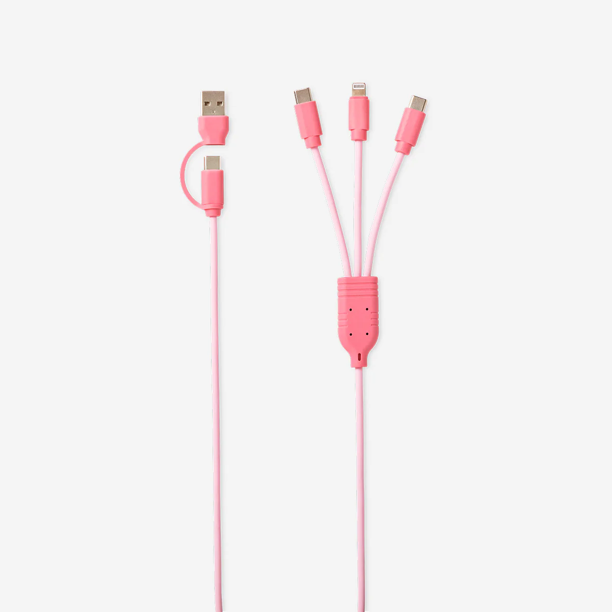 3-in-1 pink charging cable