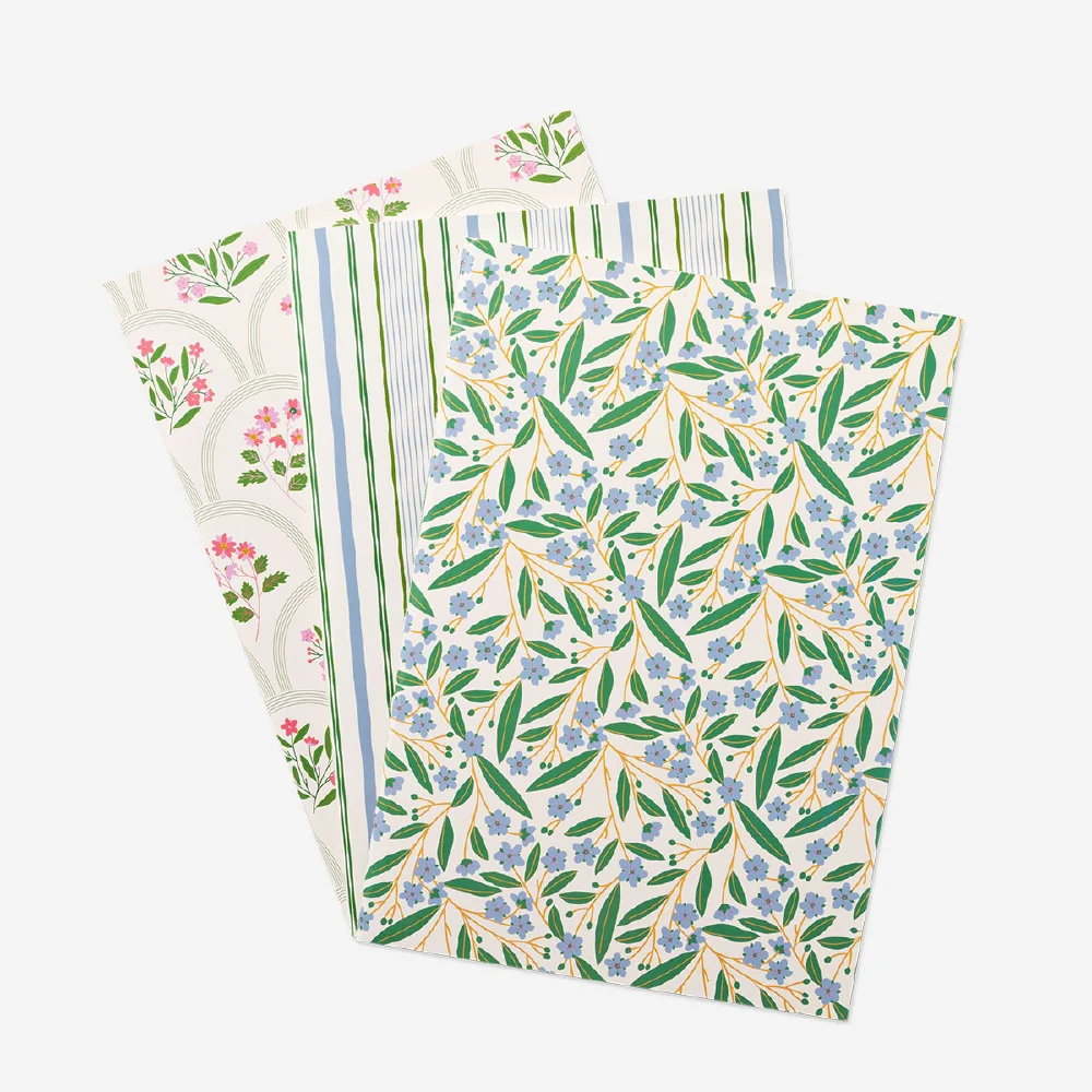 A5 floral notebooks - 3 pcs