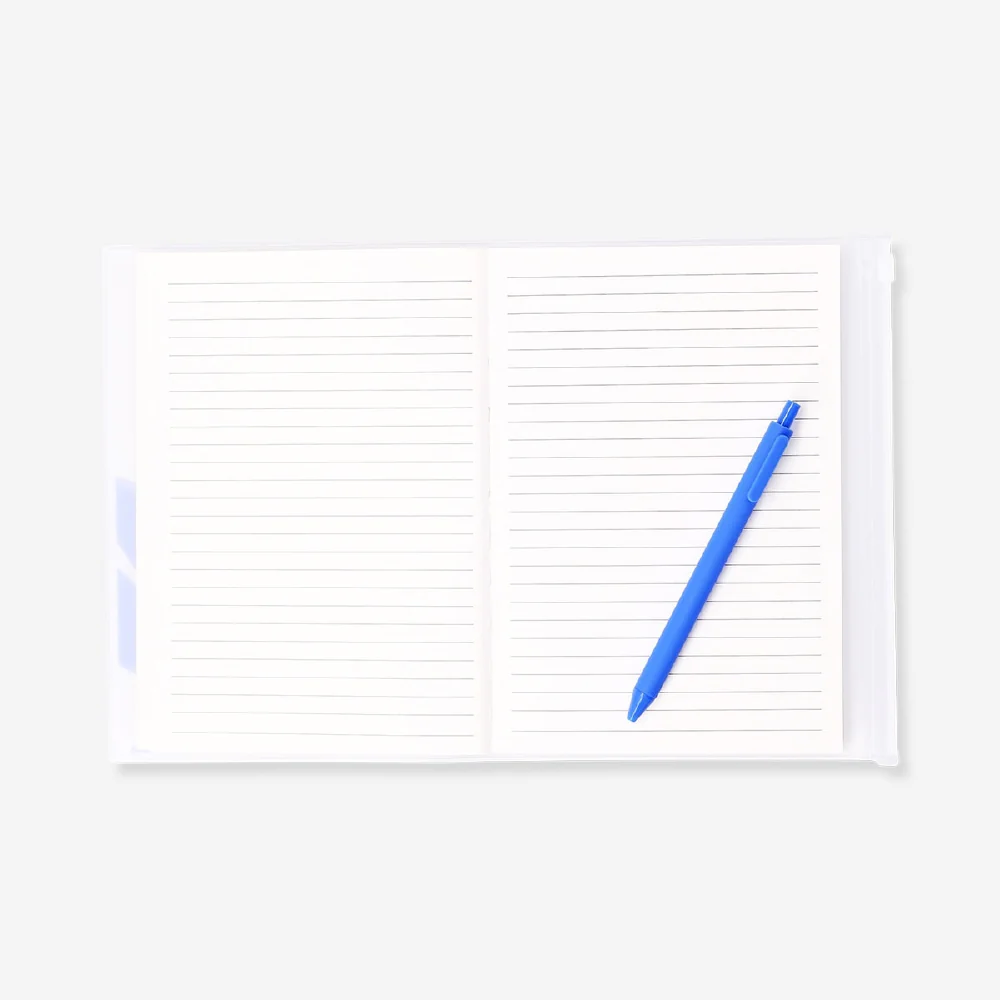 A6 leaf notebook with zip pocket and stickers - Image 2