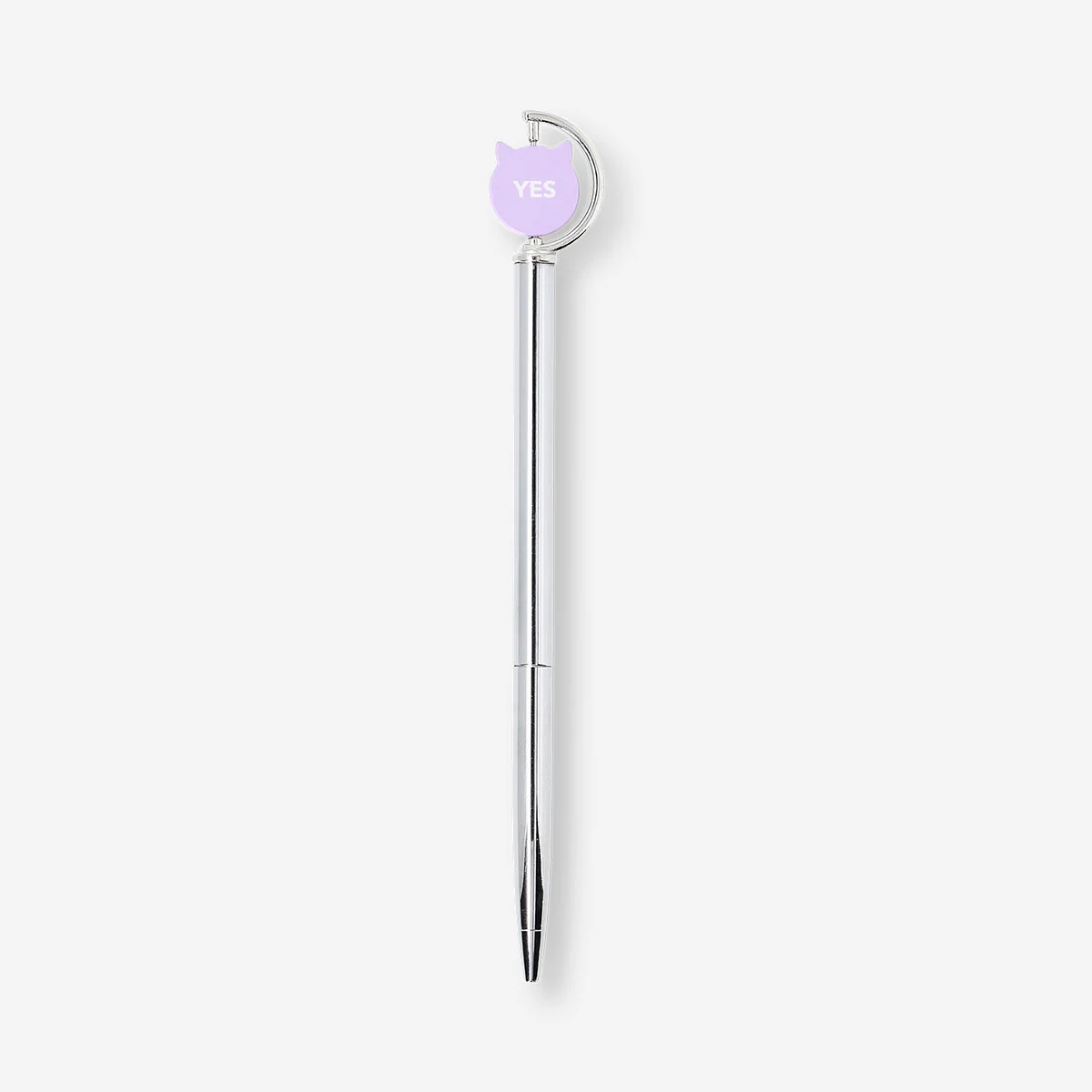 Ballpoint pen - Spinning metal top with text