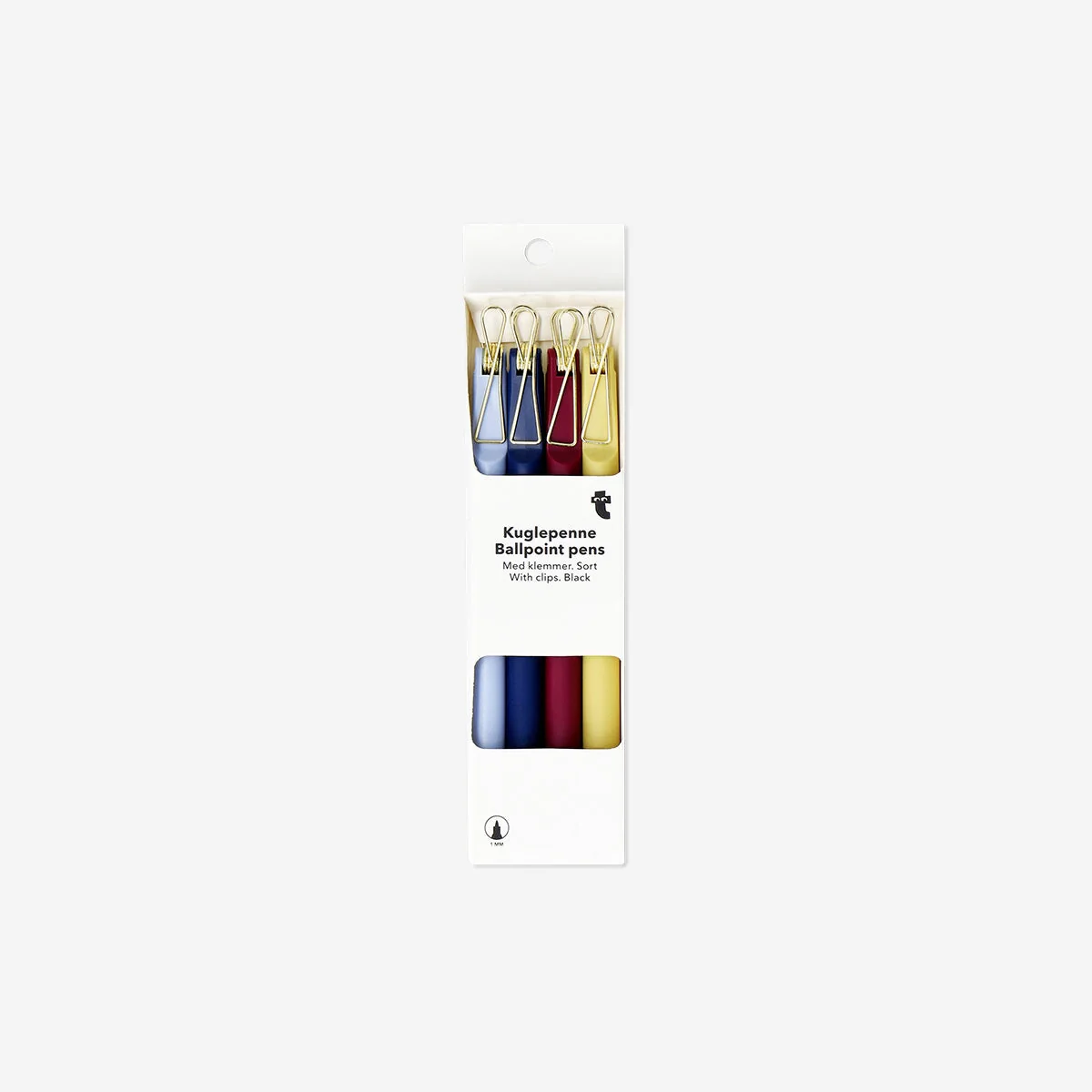 Ballpoint pens with clips - 4 pcs