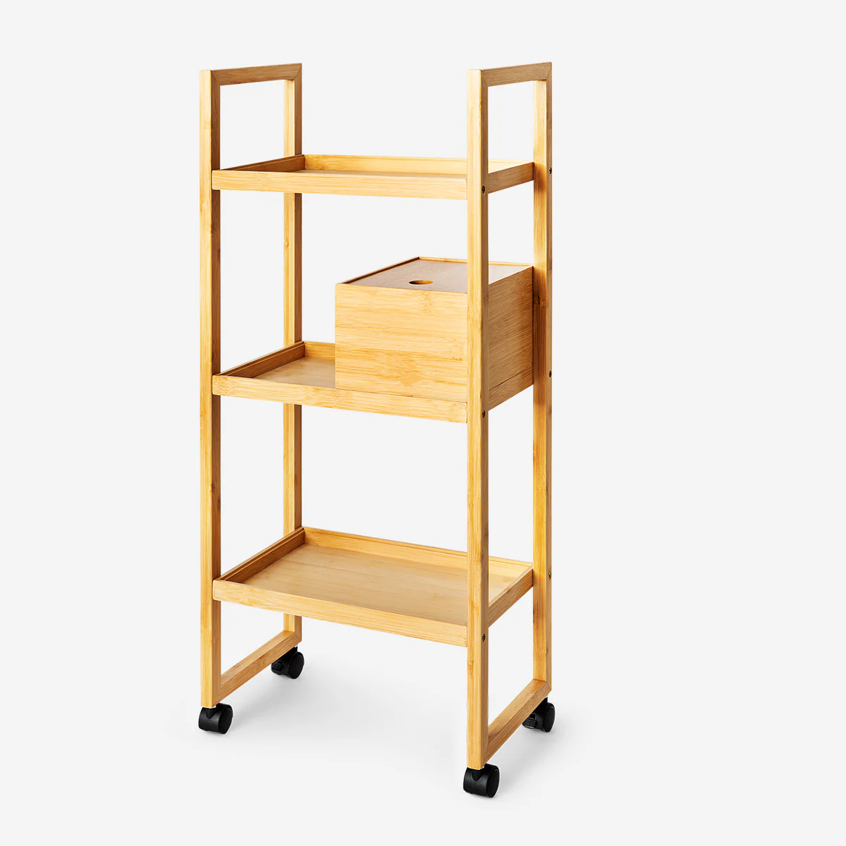 Bamboo storage trolley - 80 cm - Image 3