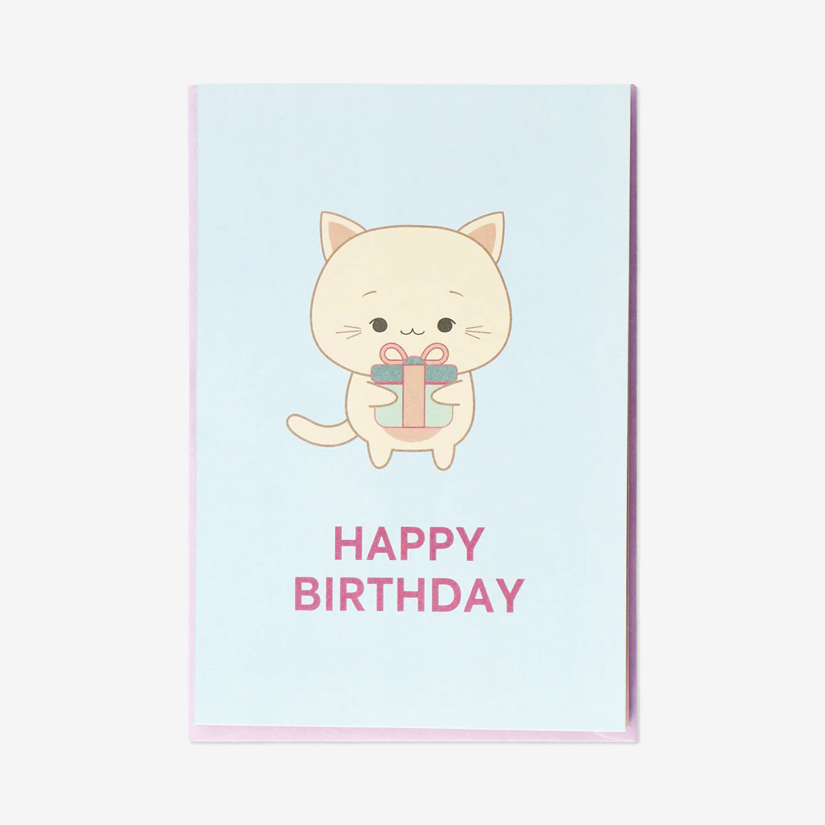 Birthday card - Cat with presents