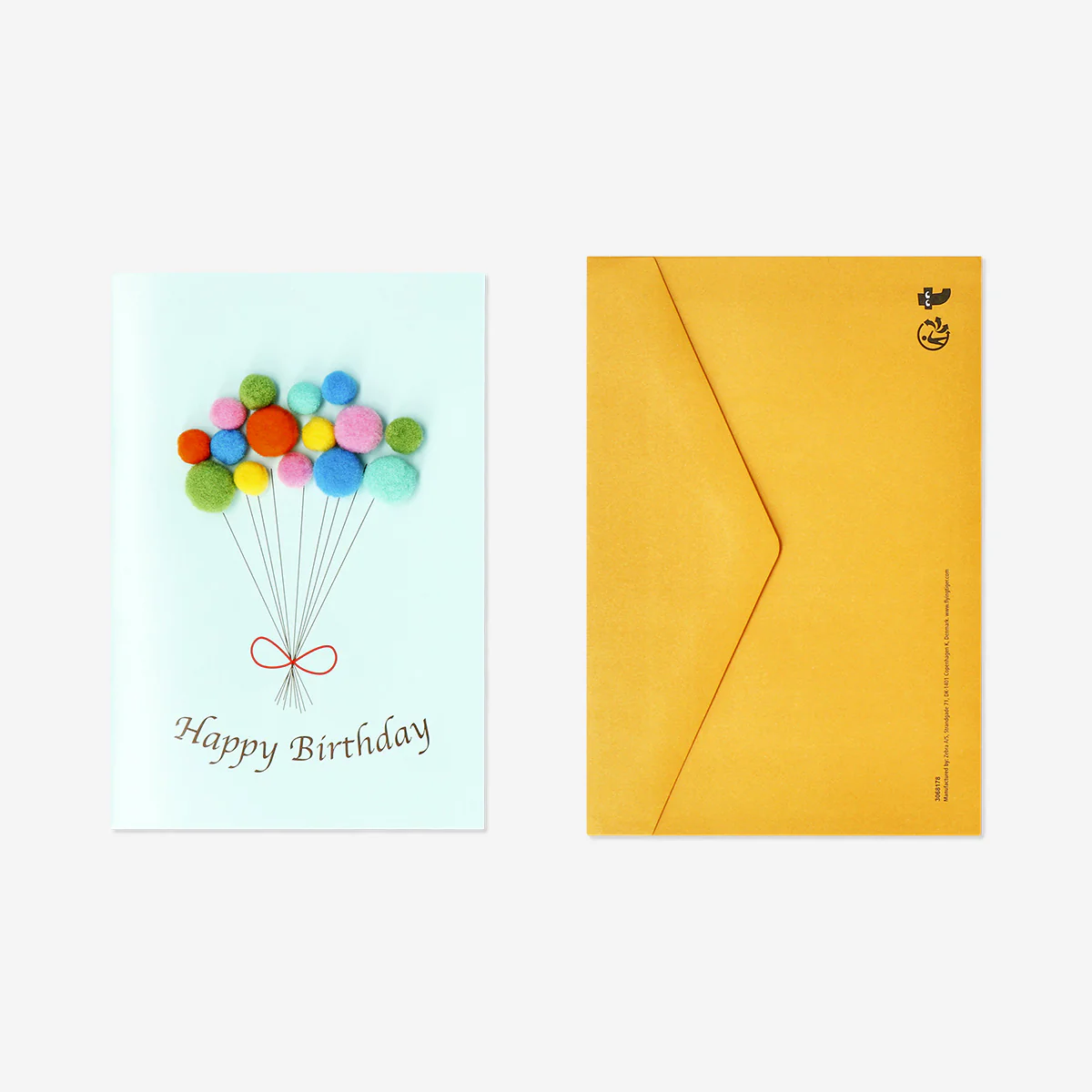 Birthday card with pom pom balloons - Image 2