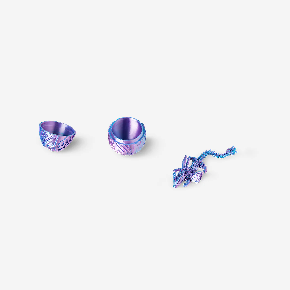 Blue 3D dragon in egg - Image 2