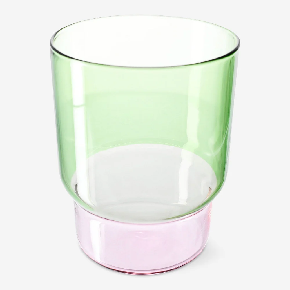 Green and pink drinking glass - 400 ml - Image 2