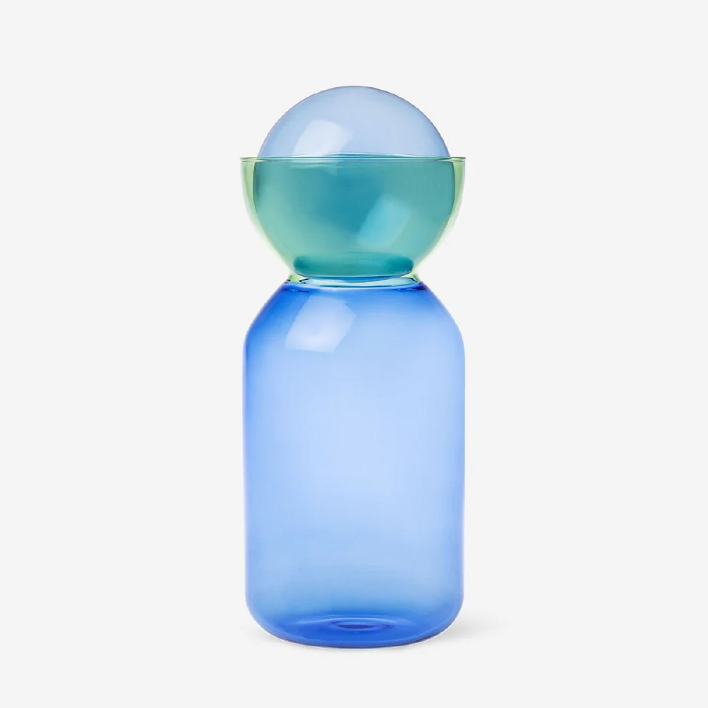 Blue and green jug with glass stopper - 1 L - Image 2