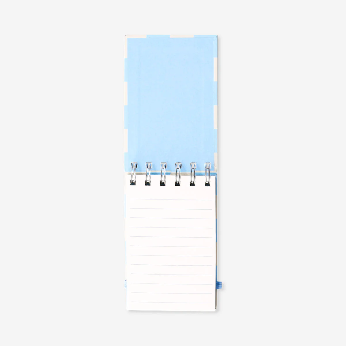Blue chequered spiral bound notepad - Image 2