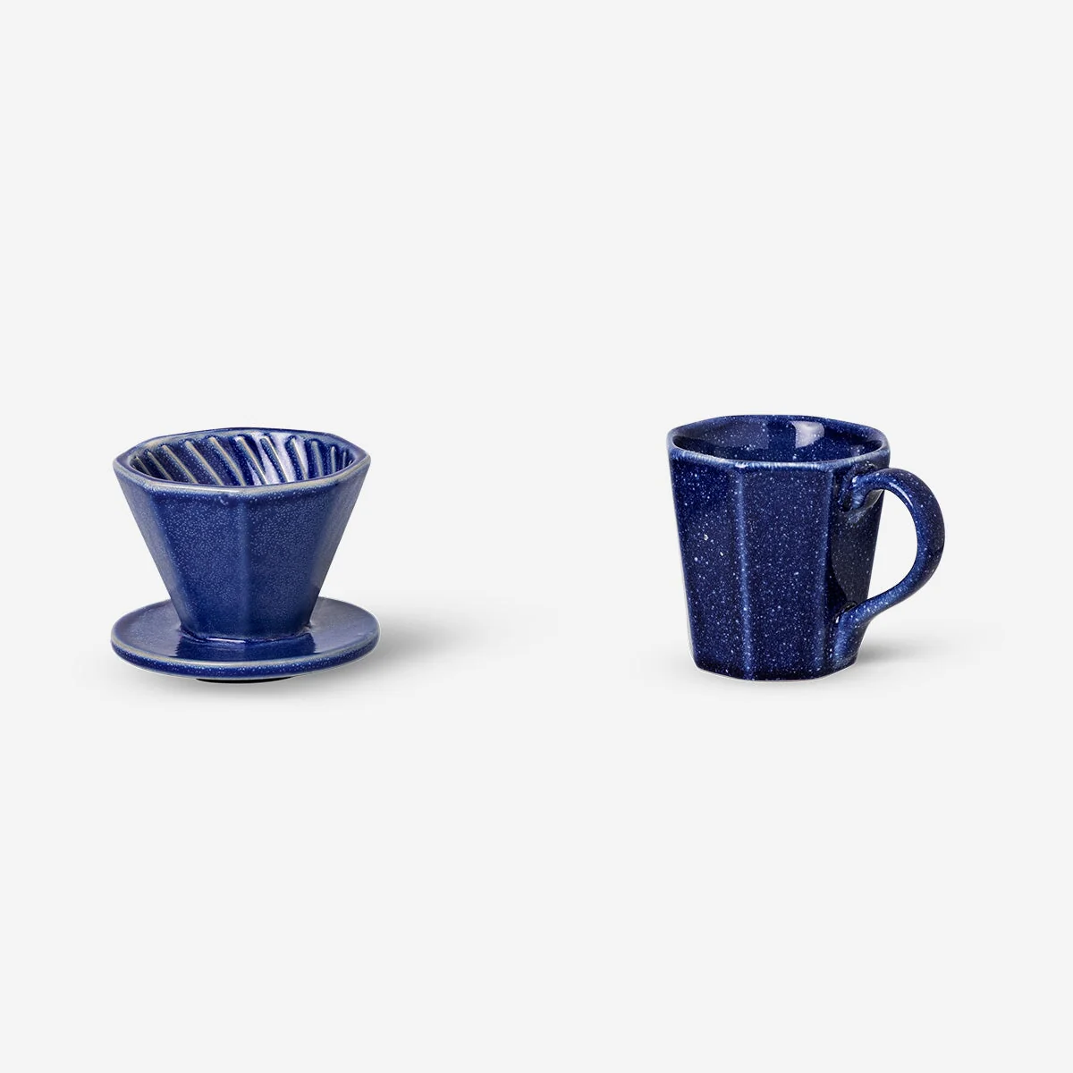 Blue mug with coffee drip - 2 pcs - Image 2
