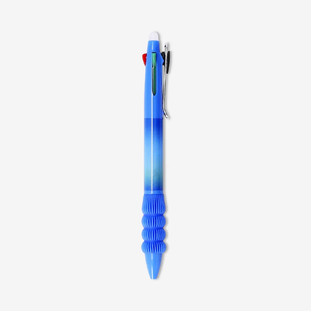 Blue multi coloured erasable gel pen
