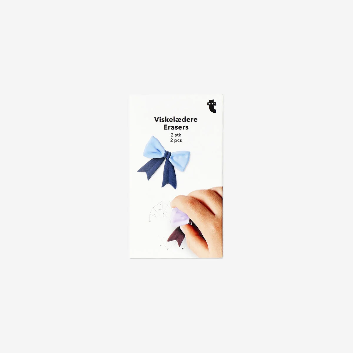 Bow erasers - 2 pcs