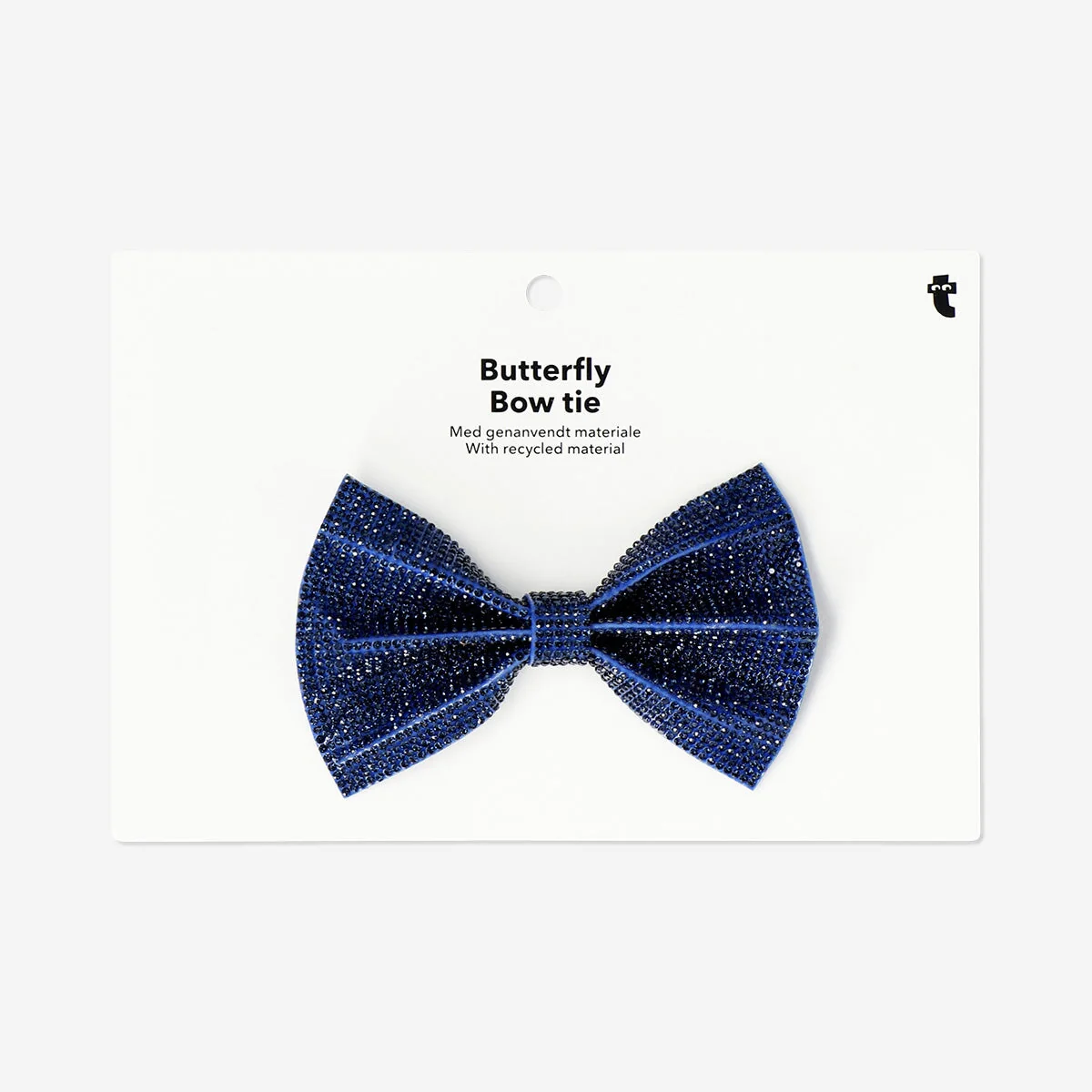 Blue bow tie with rhinestones - Image 3