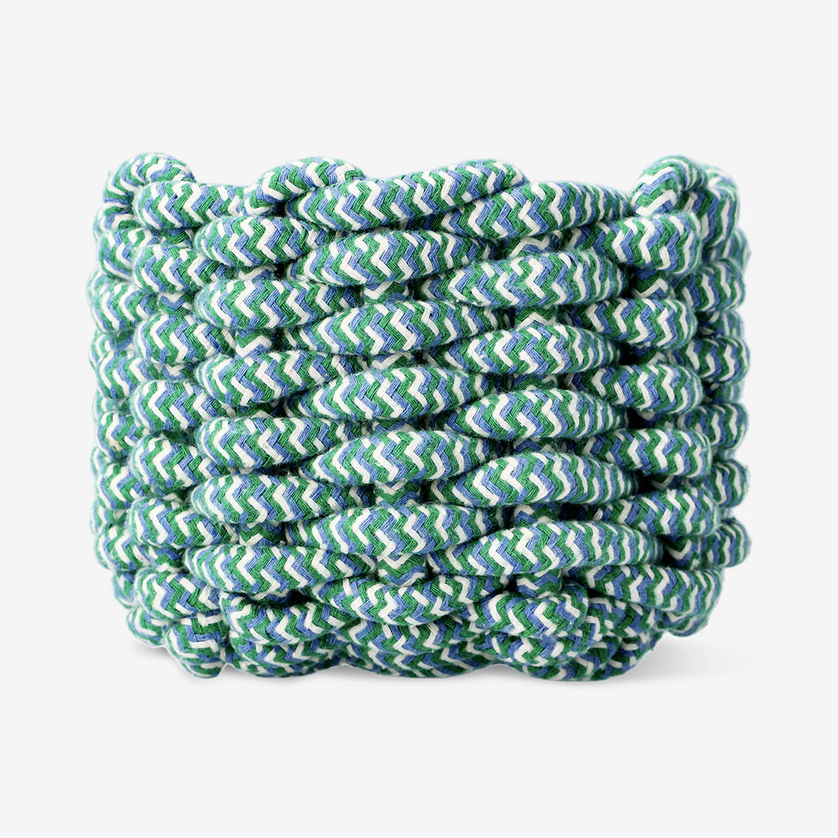 Blue braided round basket - 16 cm - Image 2