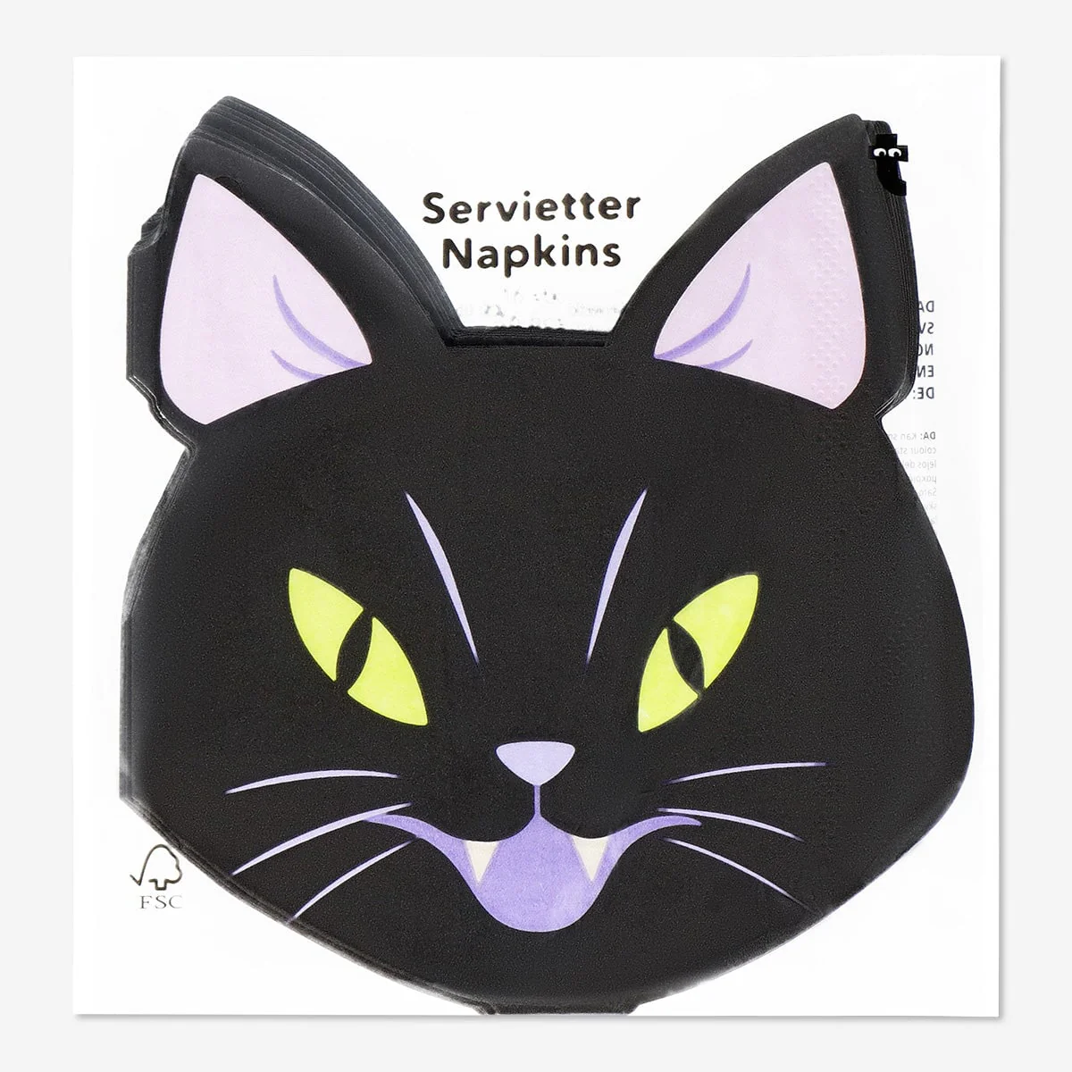 Cat shaped napkins - 16 pcs - Image 3