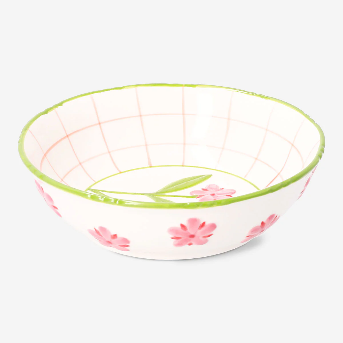 Ceramic bowl with embossed flower - 21 cm - Image 2