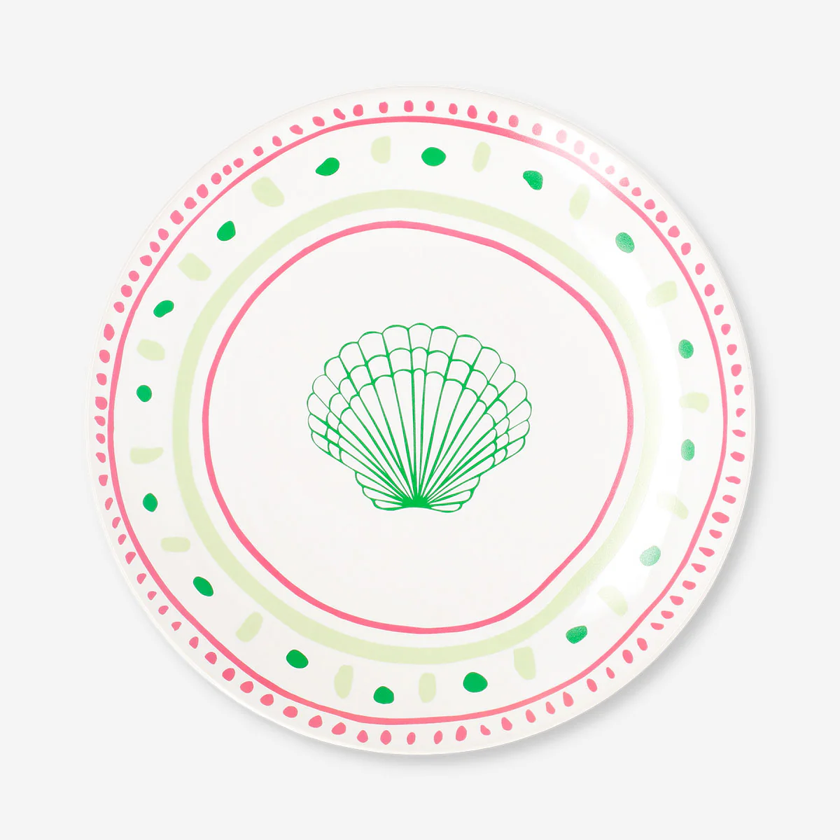 Ceramic plate with dots and seashell - 16 cm - Image 3