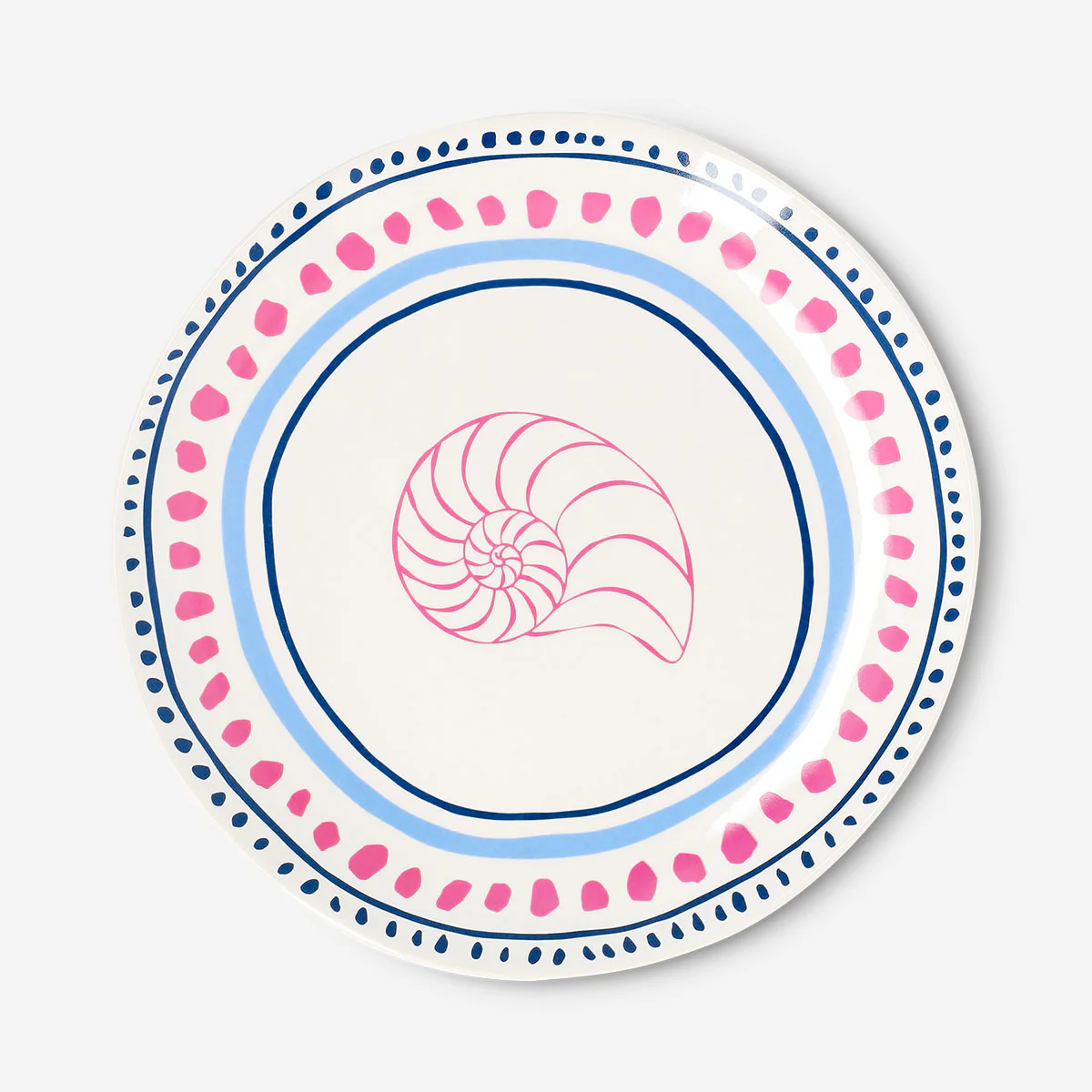Ceramic plate with dots and seashell - 20 cm - Image 3