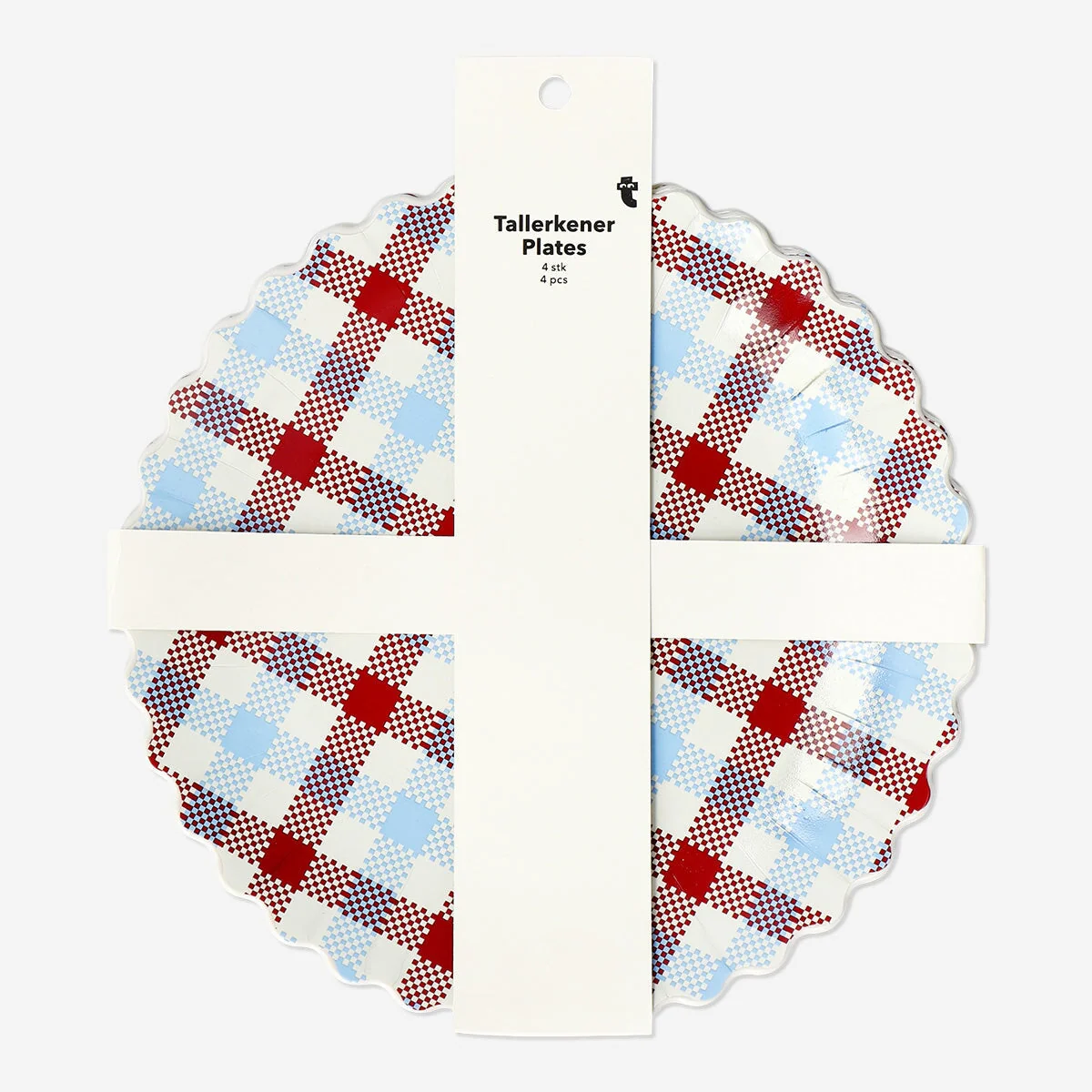 Checkered picnic plates - 4 pcs - Image 2
