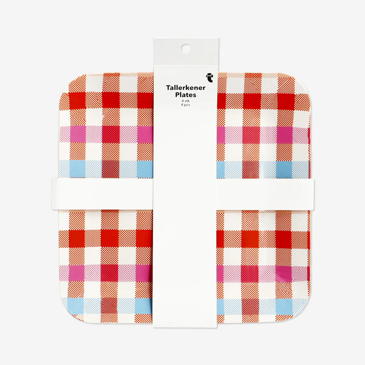 Chequered picnic plates - 4 pcs - Image 3