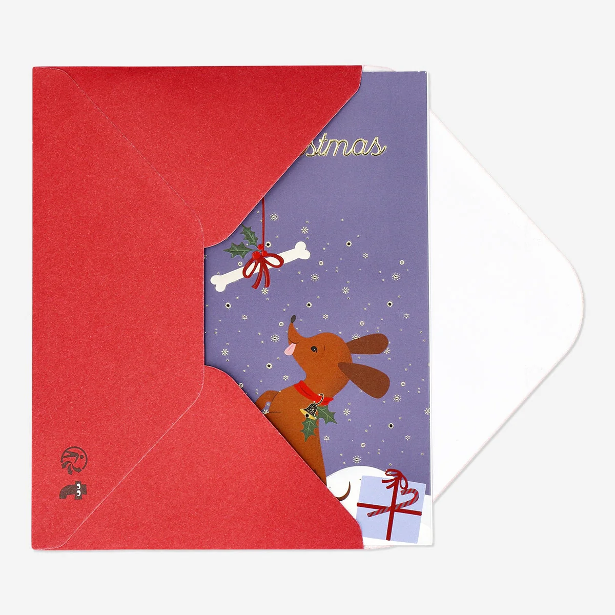 Christmas dachshund card with envelope - Image 2