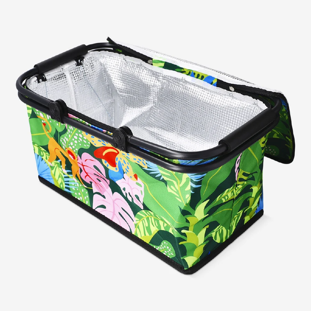 Cooler bag with tropical print - 45x26 cm - Image 2