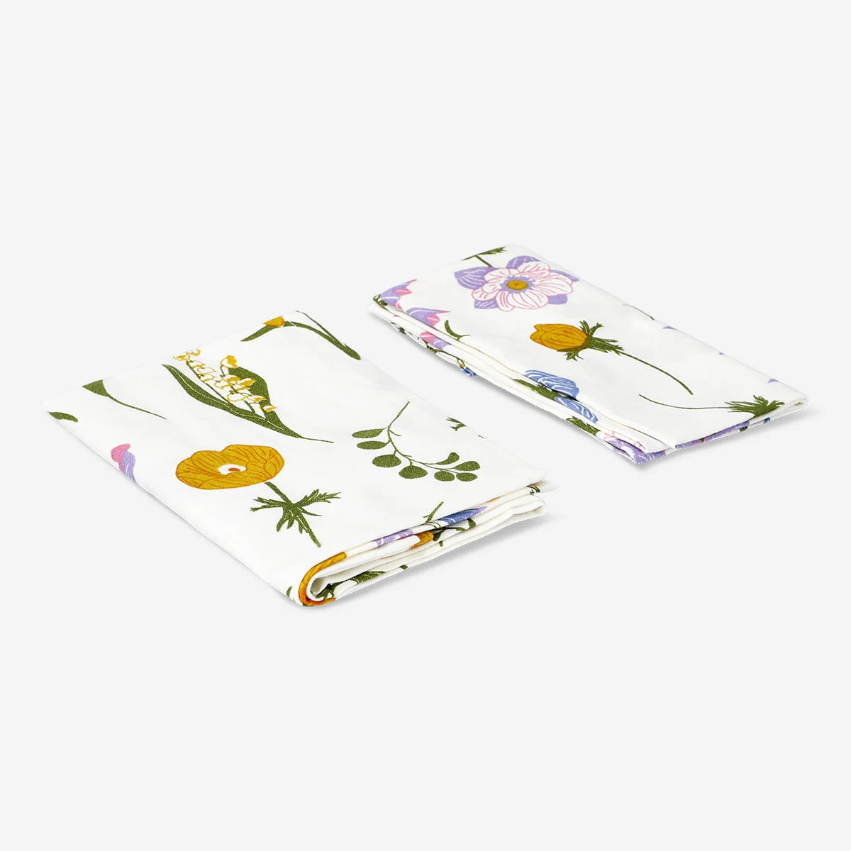 Cotton napkins with flower print - 2 pcs - Image 2