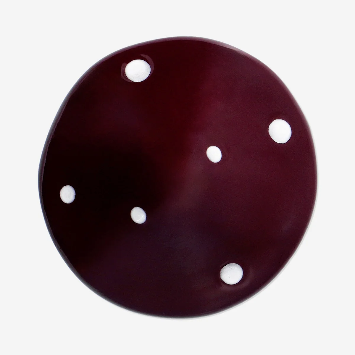 Decorative burgundy mushroom - 9 cm - Image 2