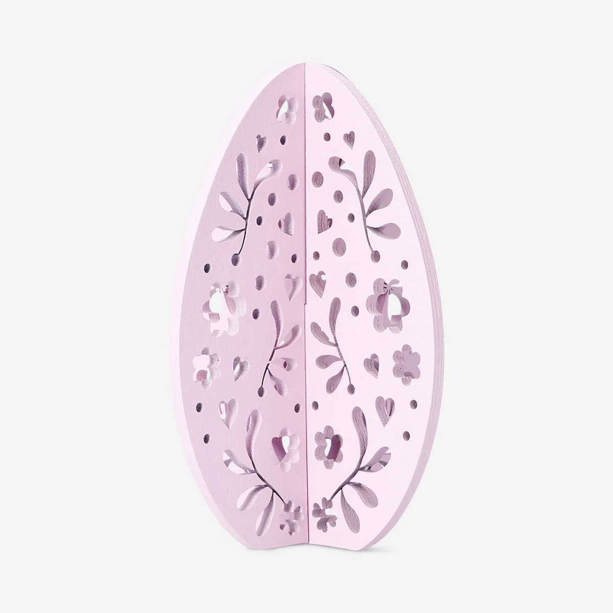 Decorative small pink wooden eggs - 2 pcs - Image 2