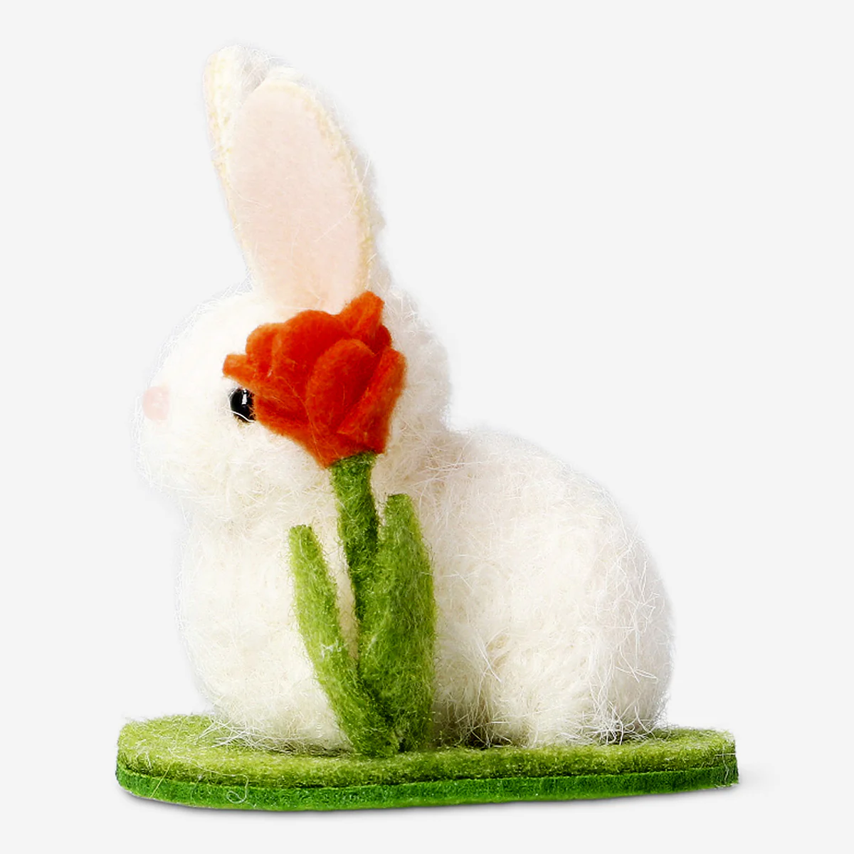 Decorative white felt Easter bunny - Image 3