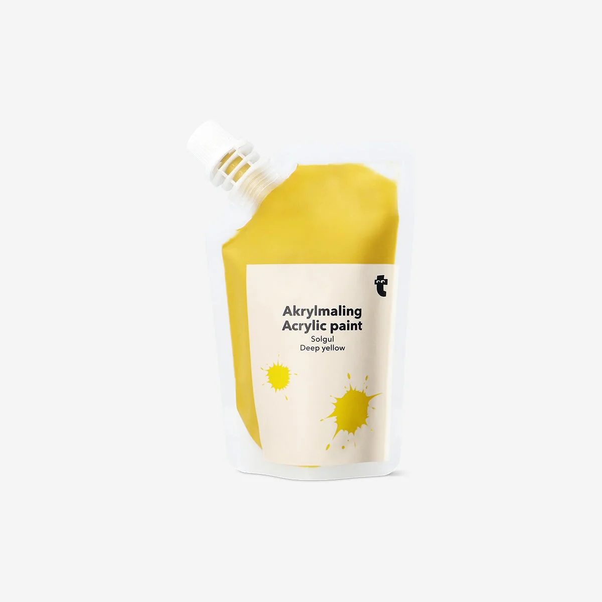 Deep yellow acrylic paint - 80 ml