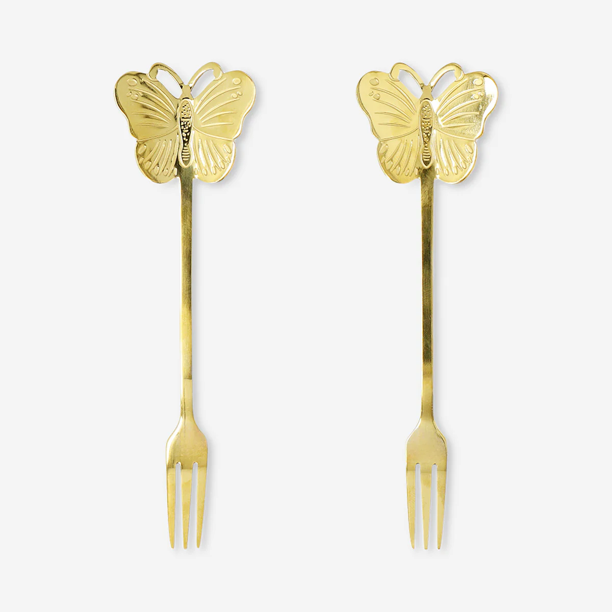 Dessert forks with butterfly topper - 2 pcs