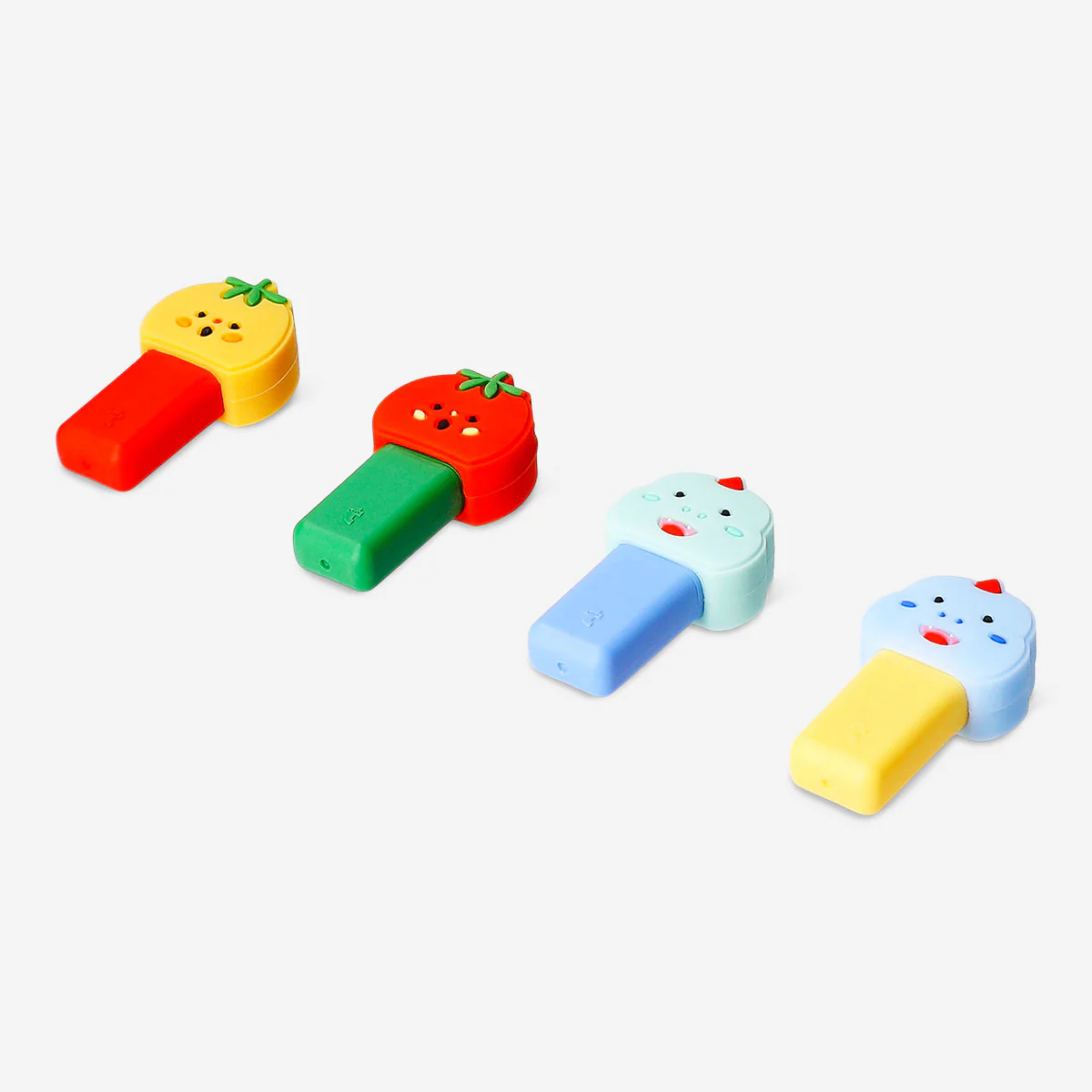 Dinosaur and tomato highlighters - 4 pcs - Image 2