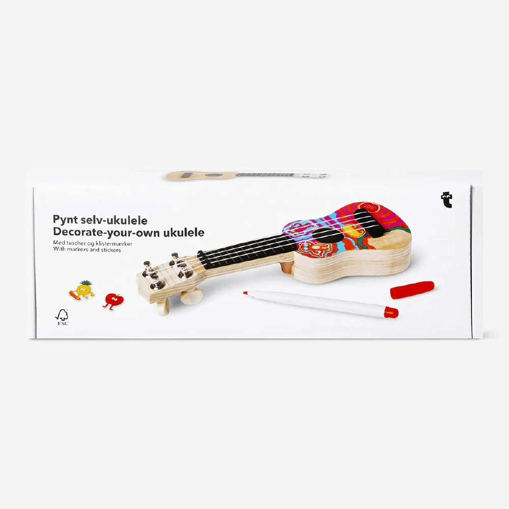 DIY ukulele with markers and stickers - Image 3