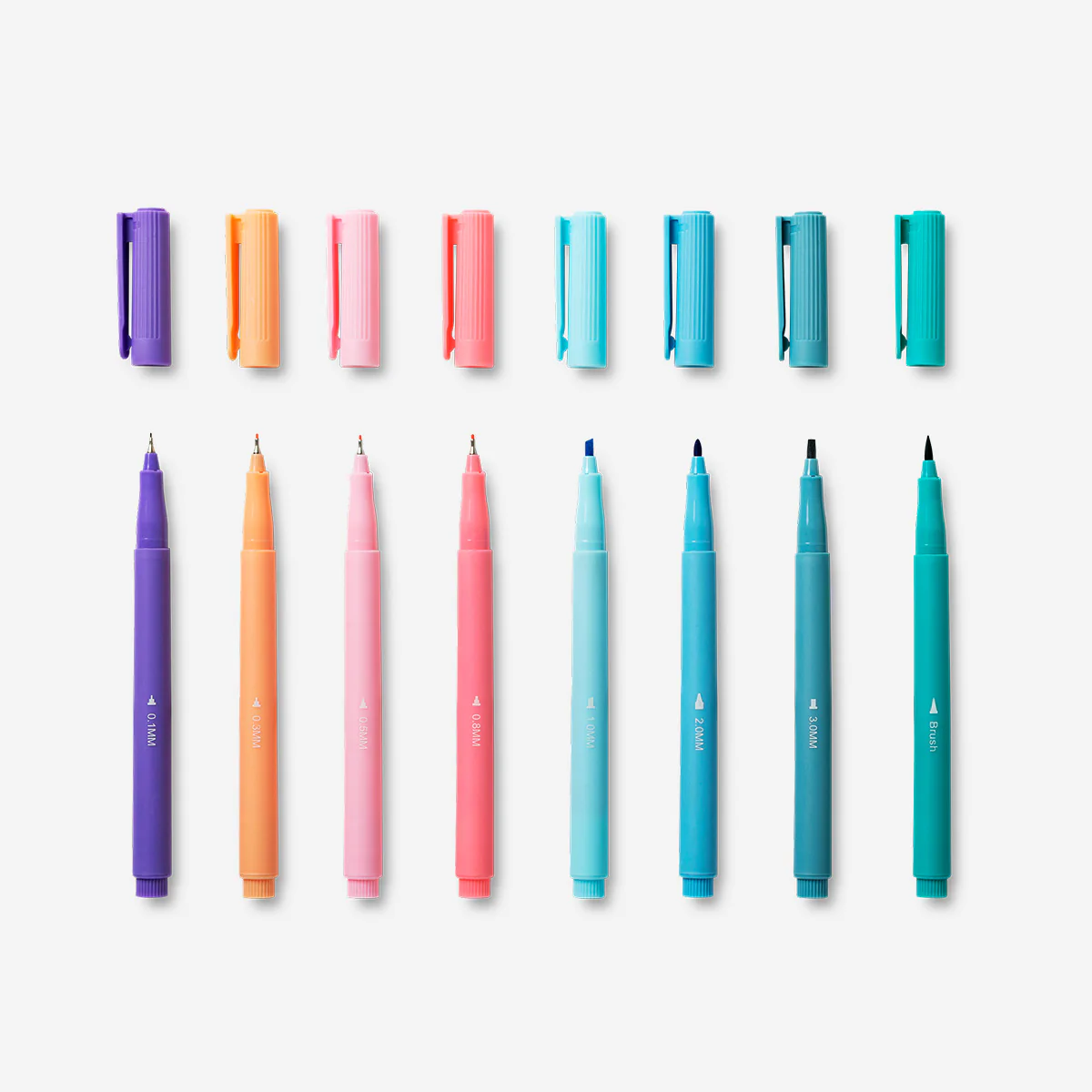 Drawing pens in tin box - 8 pcs