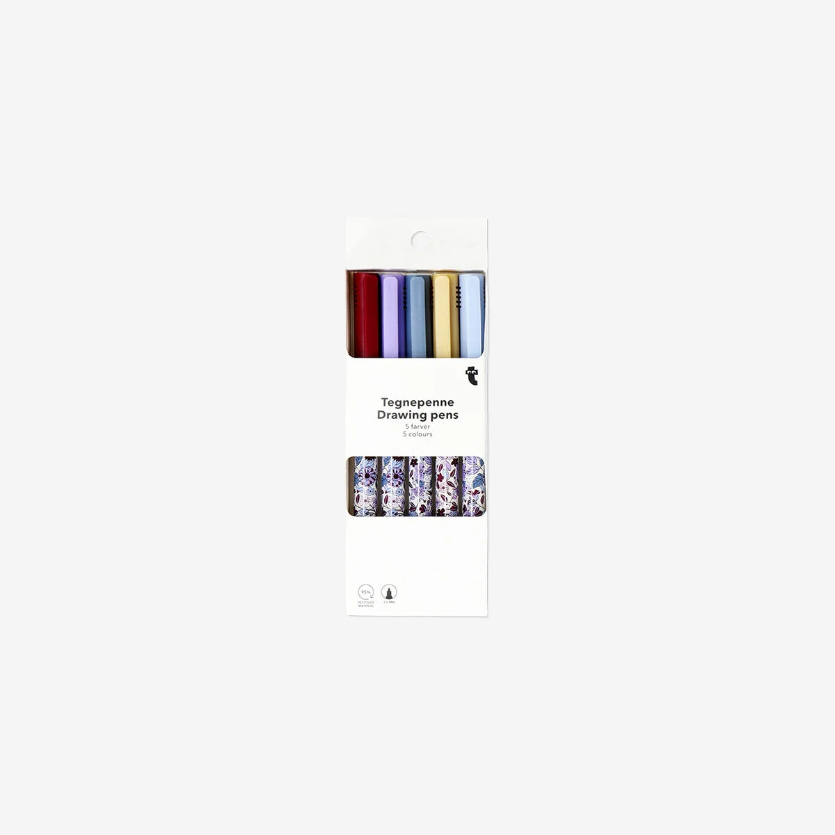 Drawing pens with 0,4 mm tip - 5 pcs