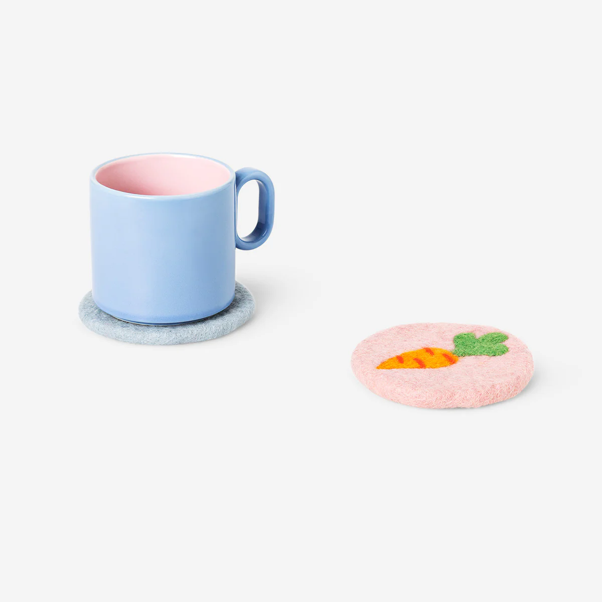 Easter themed wool coasters - 2 pcs