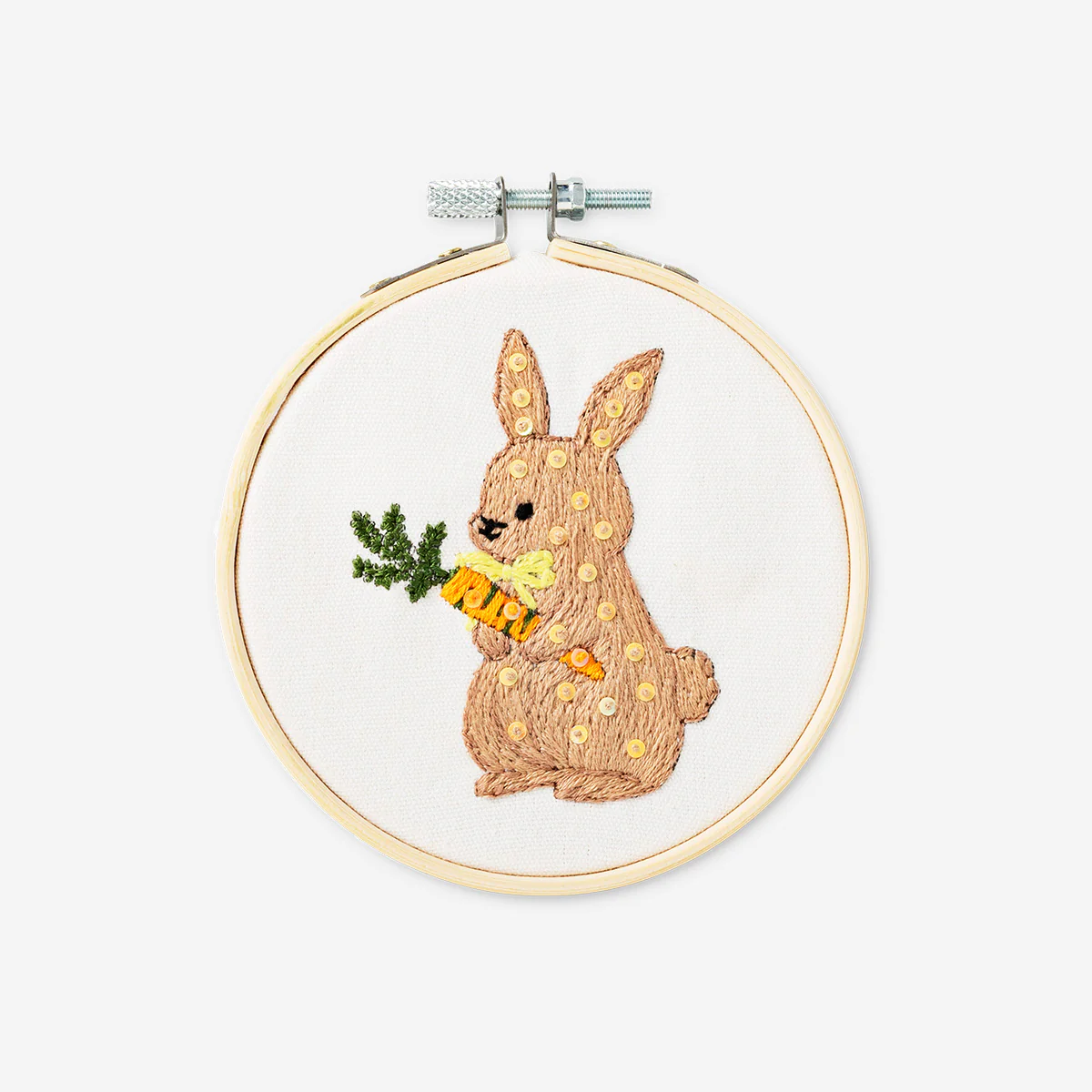 Embroidery kit - Bunny with sequins - Image 3