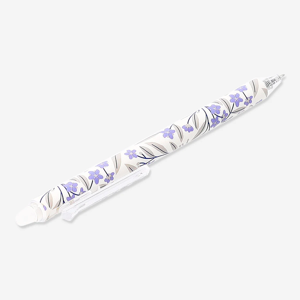 Erasable gel ink pen - Purple flowers - Image 3