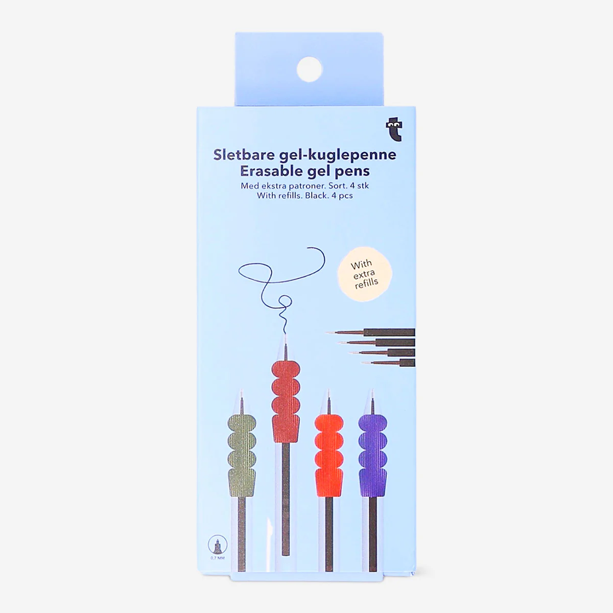 Erasable pens with black refills - 4 pcs - Image 2