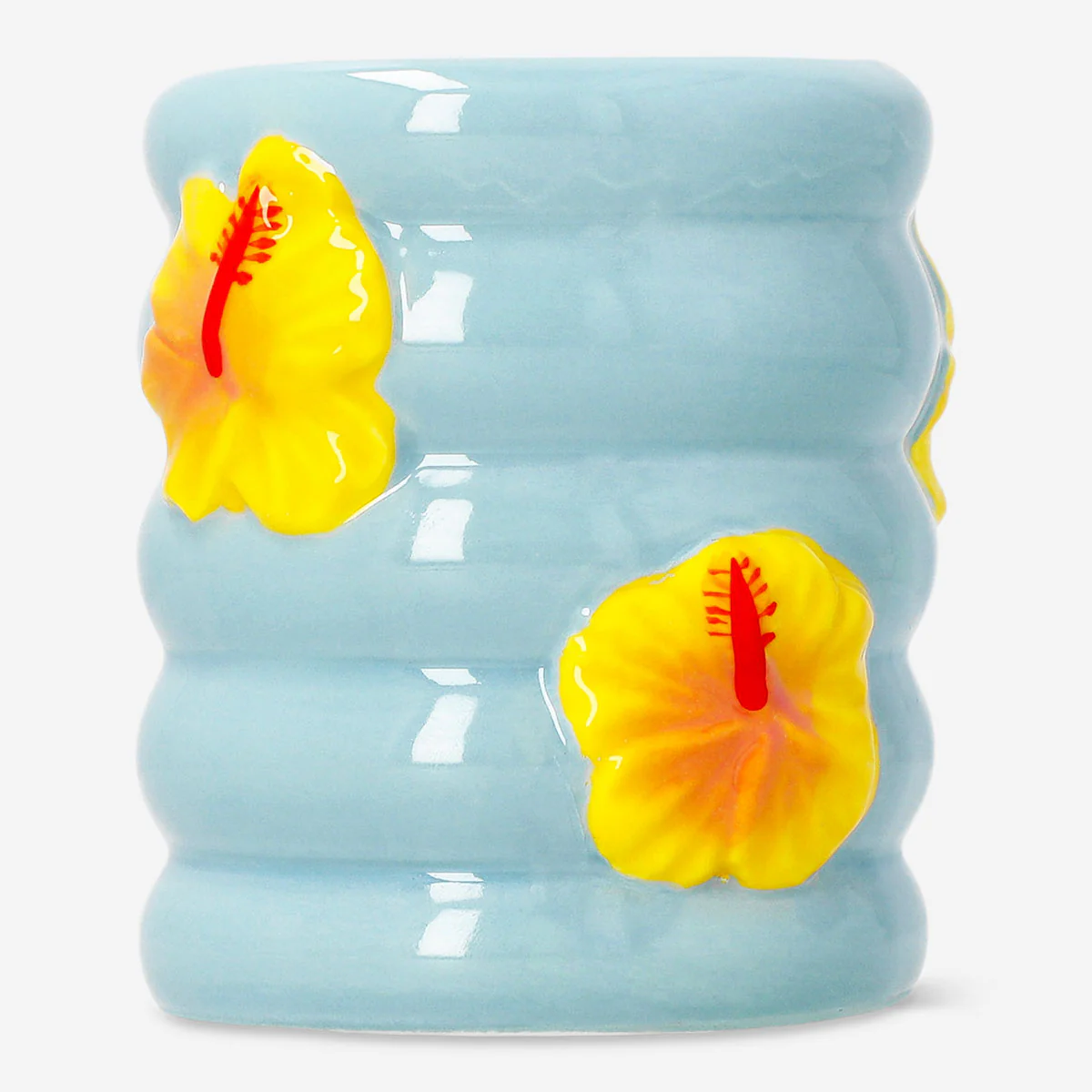 Hibiscus soap dispenser & tooth mug CL - Image 2