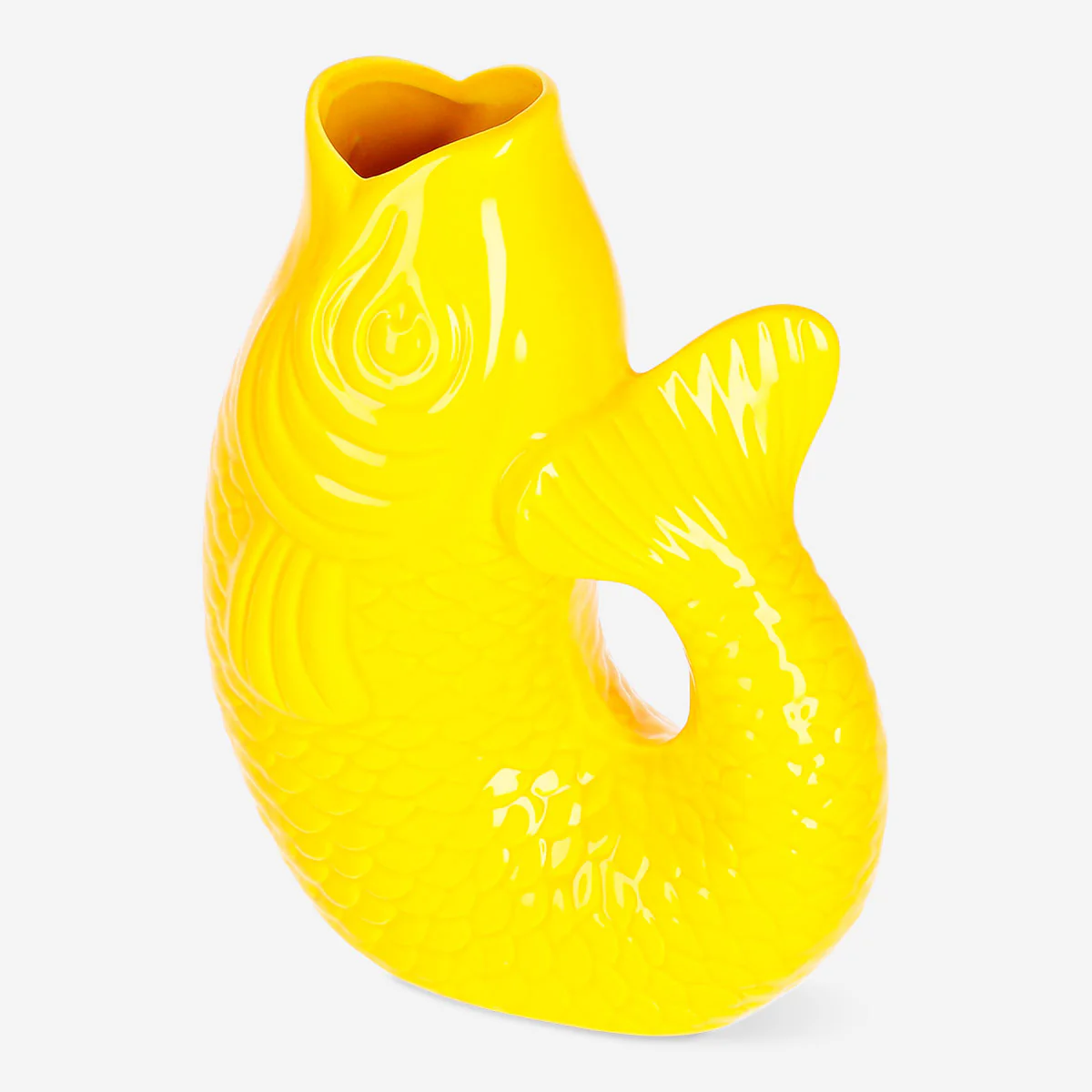 Yellow fish vase - 21 cm - Image 3