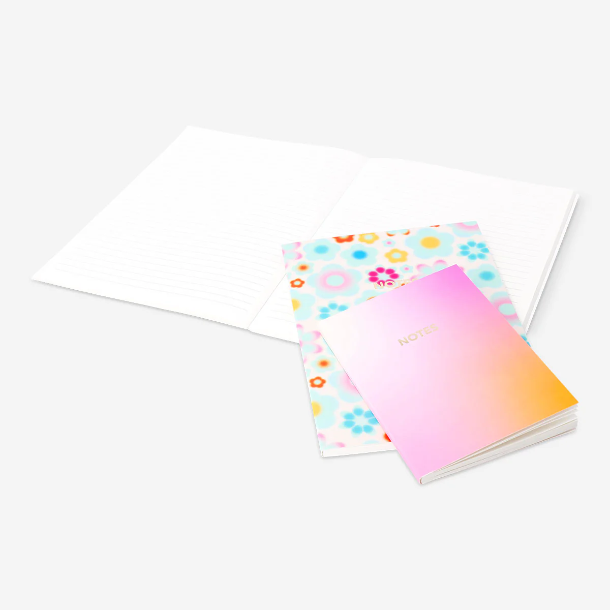 Floral and gradient notebooks set - 3 pcs - Image 3