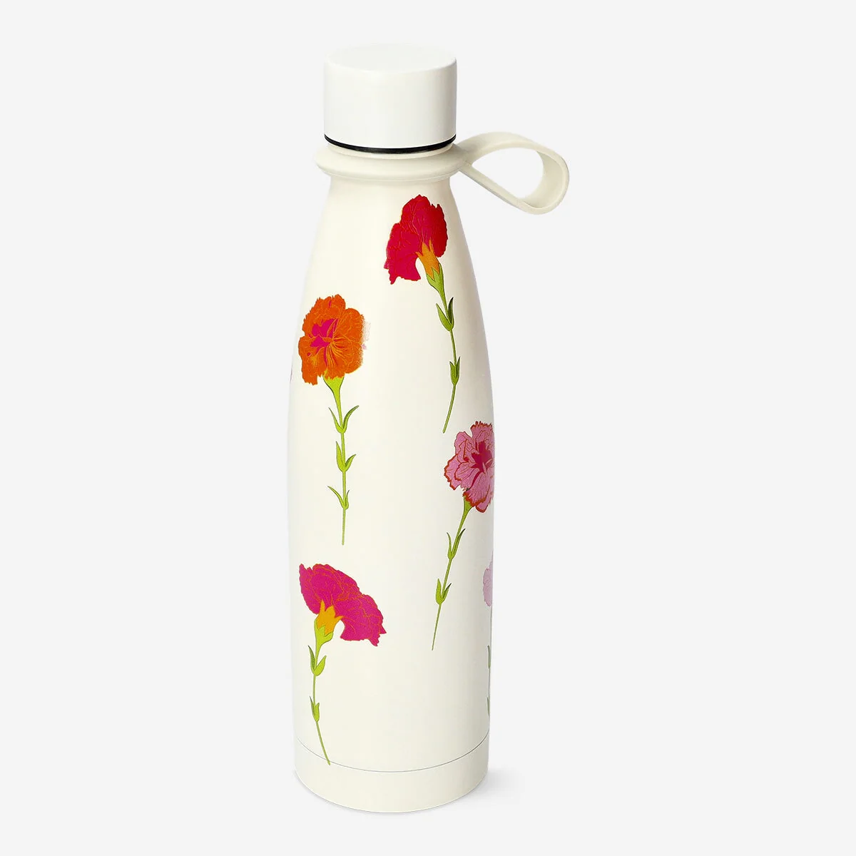 Floral drinking bottle with silicone strap - 480 ml