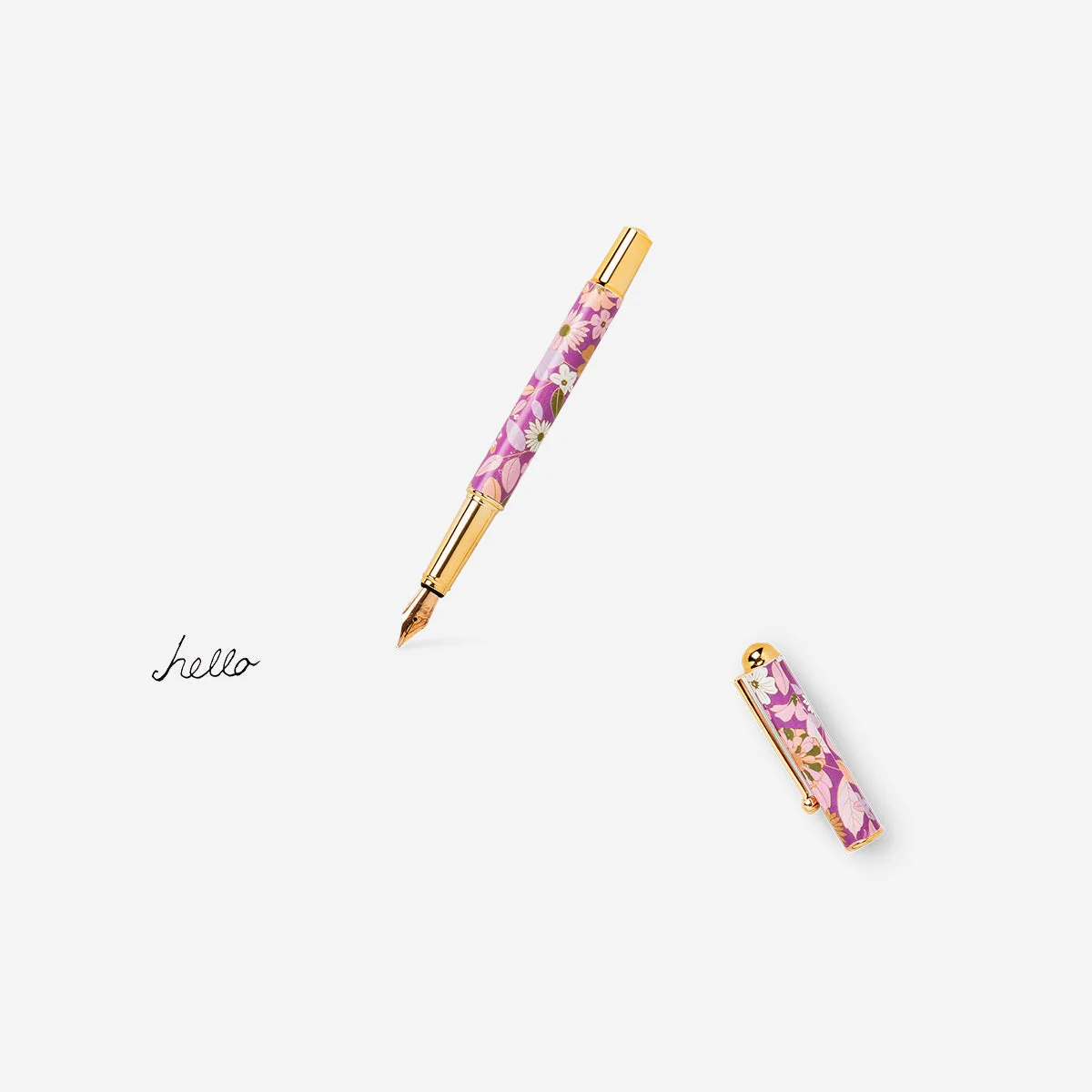 Floral fountain pen