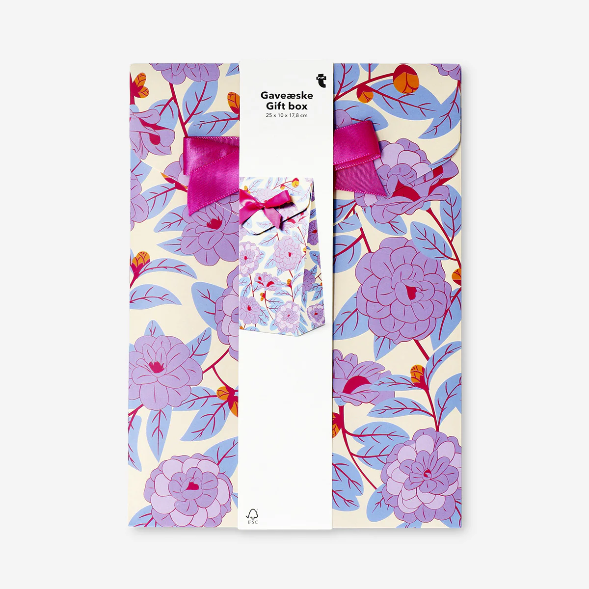 Floral gift box with ribbon - Image 3