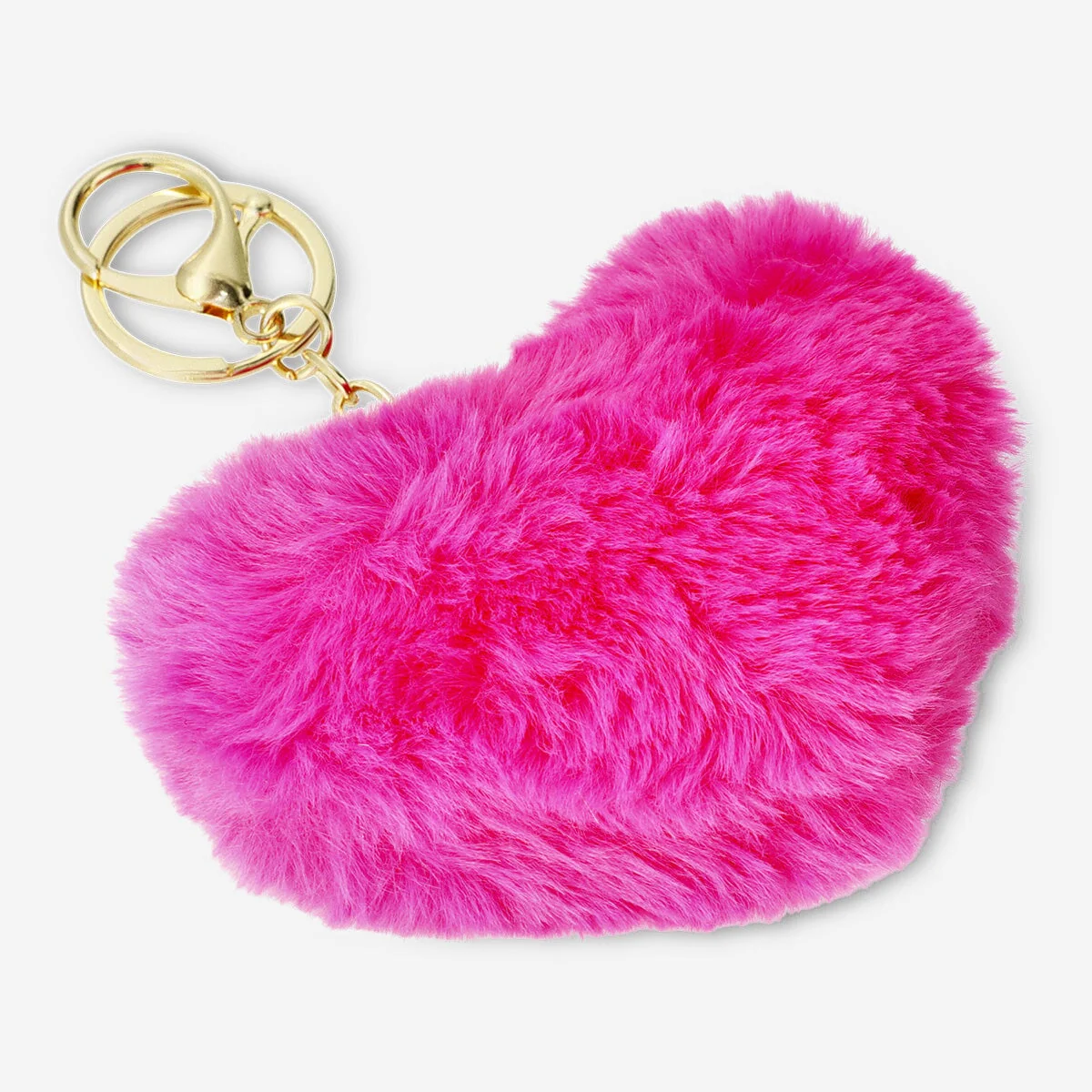 Fluffy heart key ring - Image 3