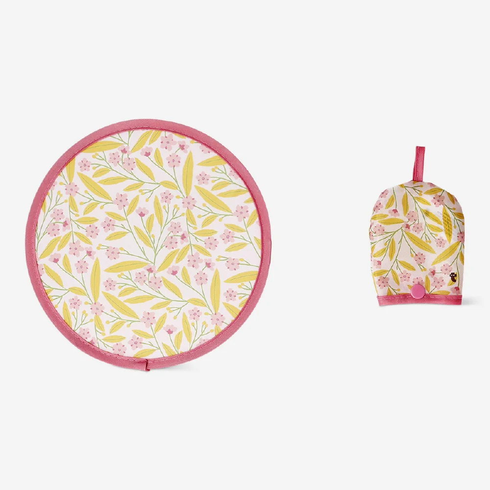 Foldable fan - Flower print - Image 2
