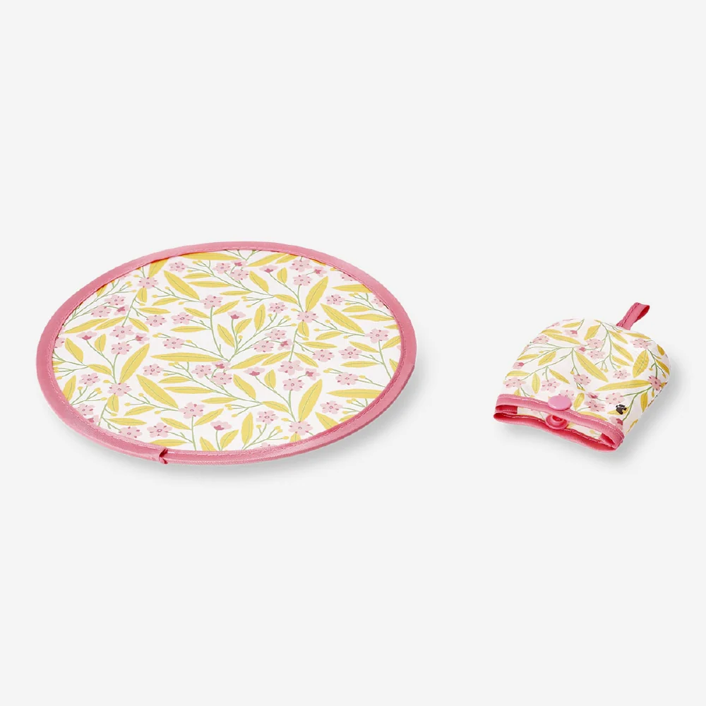 Foldable fan - Flower print - Image 3