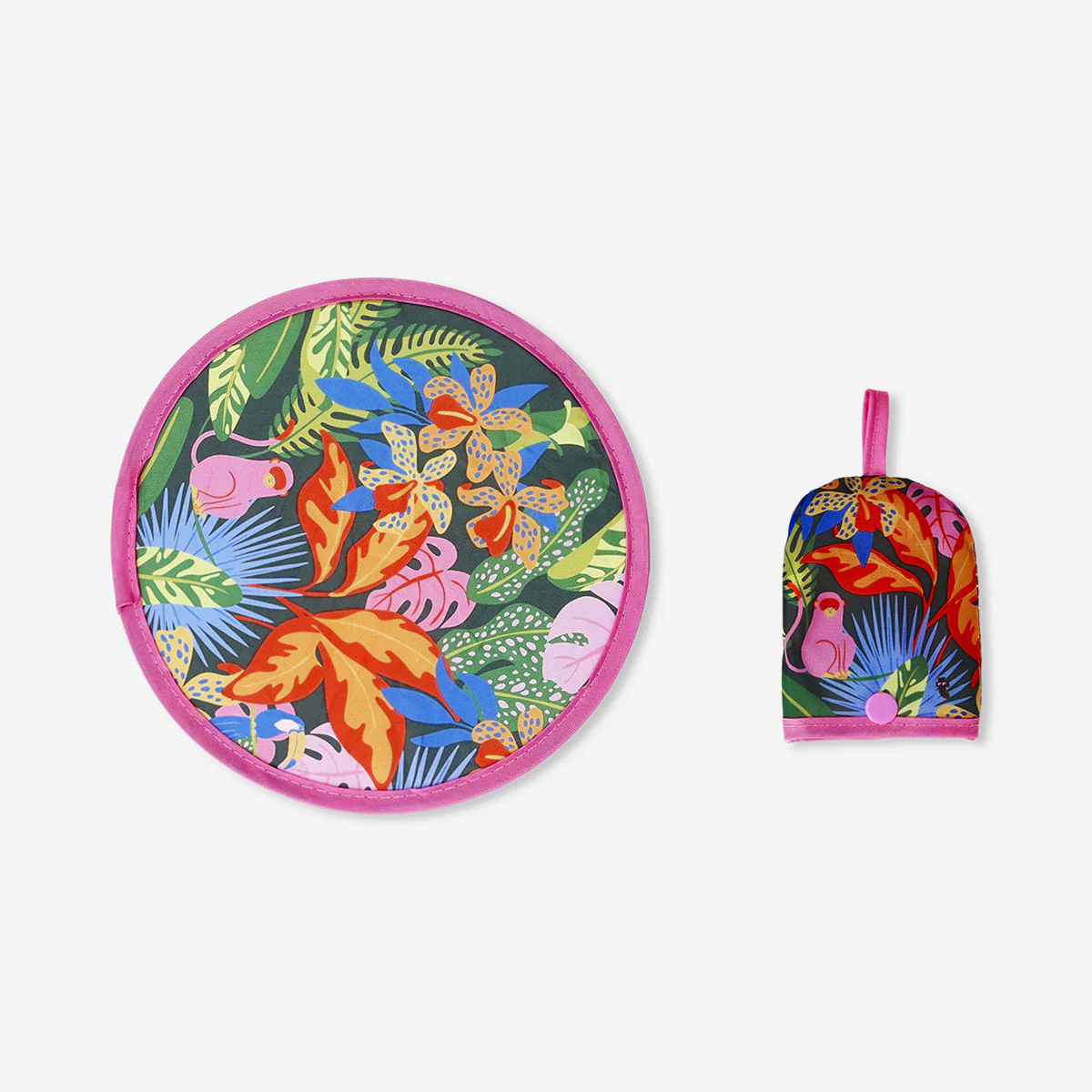 Foldable fan - Tropical print - Image 2