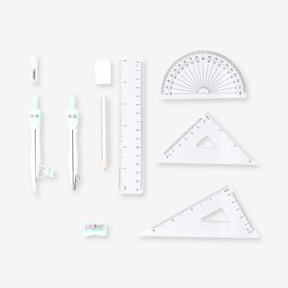 Geometry set in box - 10 pcs - Image 3